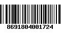 Código de Barras 8691804001724