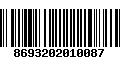 Código de Barras 8693202010087