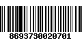 Código de Barras 8693730020701