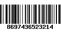 Código de Barras 8697436523214