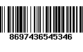 Código de Barras 8697436545346