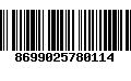 Código de Barras 8699025780114