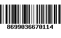 Código de Barras 8699036670114