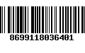 Código de Barras 8699118036401