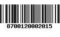 Código de Barras 8700120002015