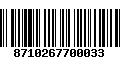 Código de Barras 8710267700033