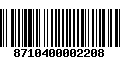 Código de Barras 8710400002208