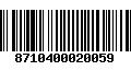 Código de Barras 8710400020059