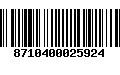 Código de Barras 8710400025924