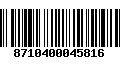 Código de Barras 8710400045816