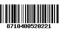 Código de Barras 8710400520221