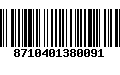 Código de Barras 8710401380091