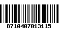 Código de Barras 8710407013115