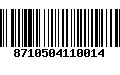 Código de Barras 8710504110014