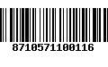 Código de Barras 8710571100116