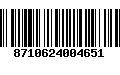 Código de Barras 8710624004651