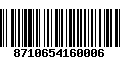 Código de Barras 8710654160006