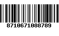 Código de Barras 8710671088789