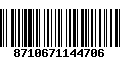 Código de Barras 8710671144706