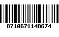 Código de Barras 8710671148674