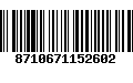 Código de Barras 8710671152602