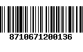 Código de Barras 8710671200136