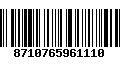 Código de Barras 8710765961110