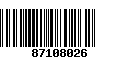 Código de Barras 87108026