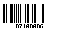 Código de Barras 87108086