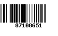 Código de Barras 87108651