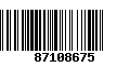 Código de Barras 87108675