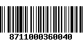 Código de Barras 8711000360040