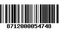 Código de Barras 8712000054748