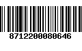 Código de Barras 8712200080646