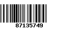 Código de Barras 87135749