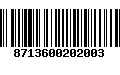 Código de Barras 8713600202003