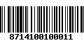 Código de Barras 8714100100011