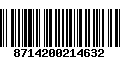 Código de Barras 8714200214632