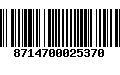 Código de Barras 8714700025370