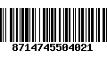 Código de Barras 8714745504021