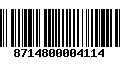 Código de Barras 8714800004114