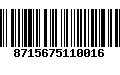 Código de Barras 8715675110016