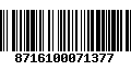 Código de Barras 8716100071377