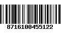 Código de Barras 8716100455122