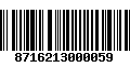 Código de Barras 8716213000059