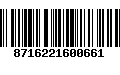 Código de Barras 8716221600661