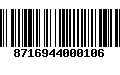 Código de Barras 8716944000106