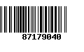 Código de Barras 87179040