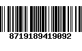 Código de Barras 8719189419092