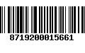 Código de Barras 8719200015661